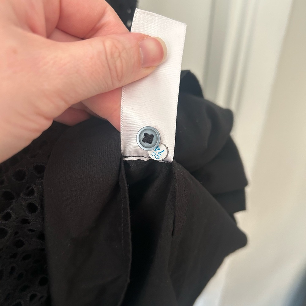Everlane Black Eyelet Midi Dress - Picture 8 of 8